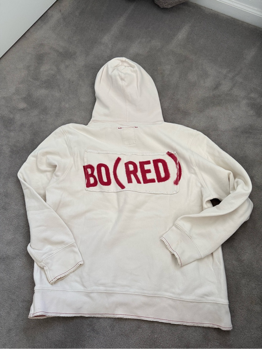 Gap Red series Cream Hoodie with Red BO(RED) Patch